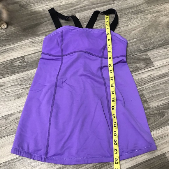 Lululemon Purple Workout Tank Top; size 4 women’s - Picture 3 of 9